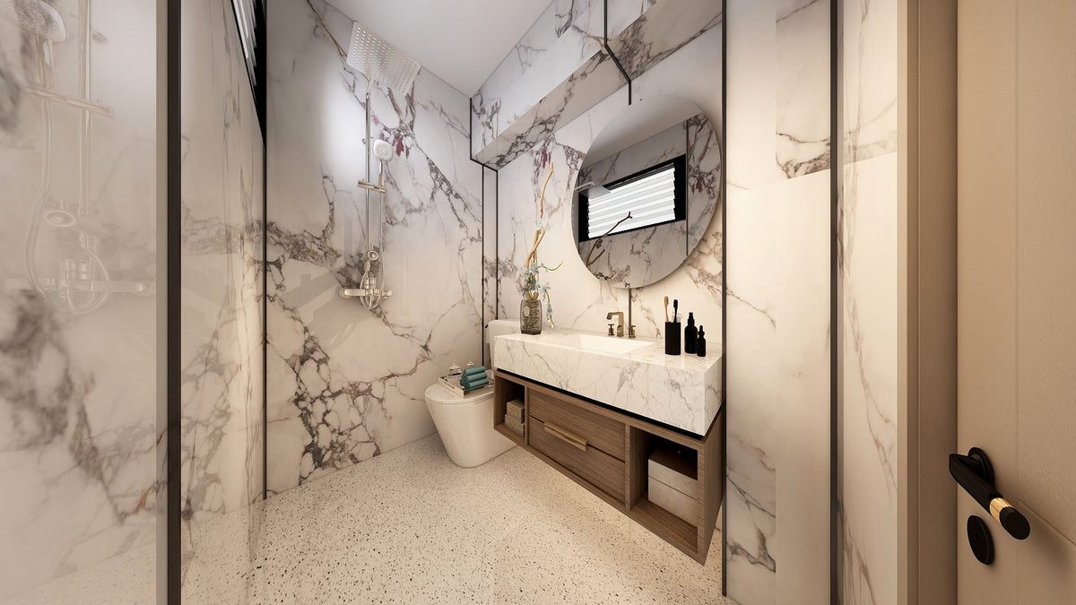 TW5120 Winter Bloom | Resale HDB Bathroom Makeover