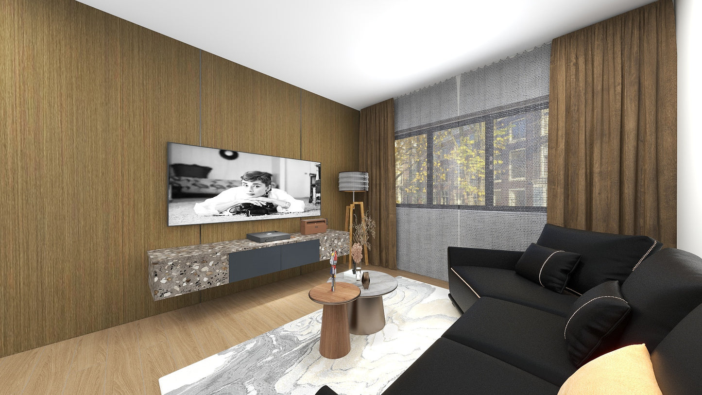 TW1020 Cherry | Waterproof TV Console Set