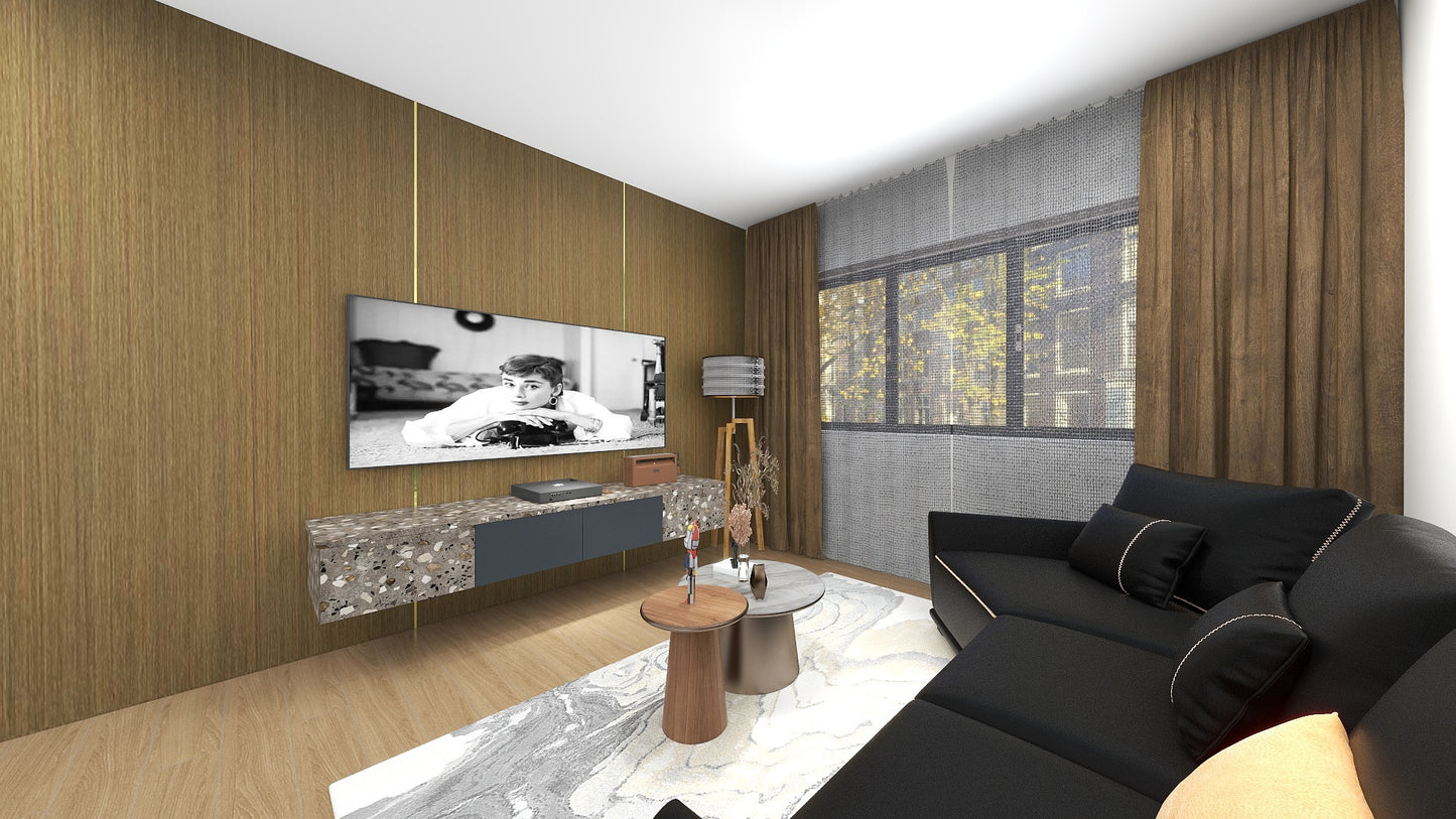 TW1020 Cherry | Waterproof TV Console Set