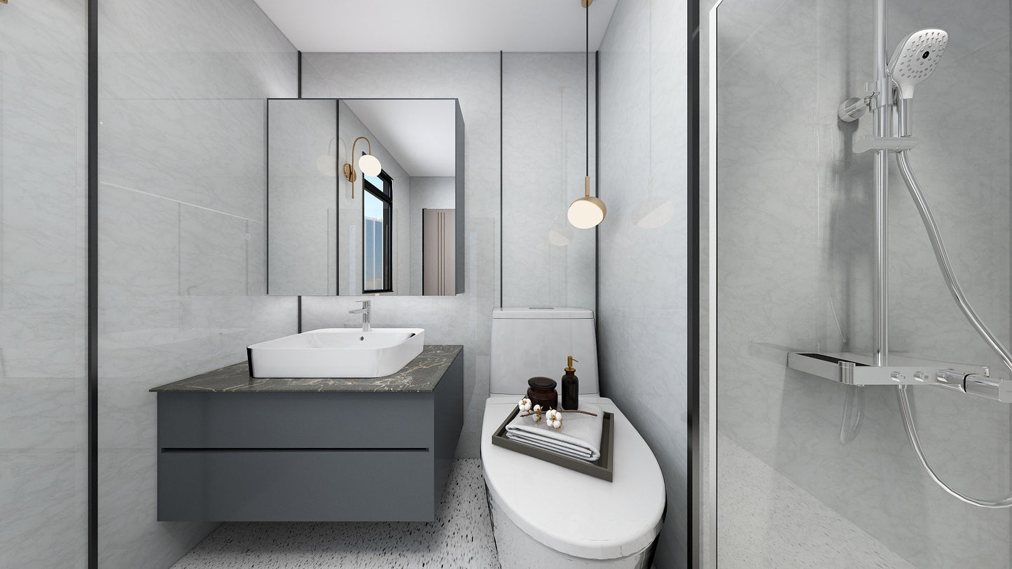 TW8120 White Peaks | Waterproof Vanity Set