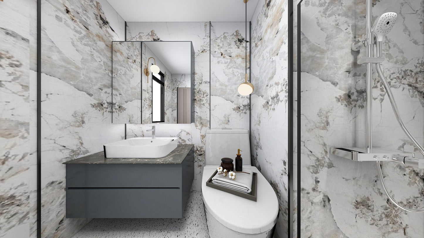 TW5010 Snowy Mountain | Waterproof Vanity Set
