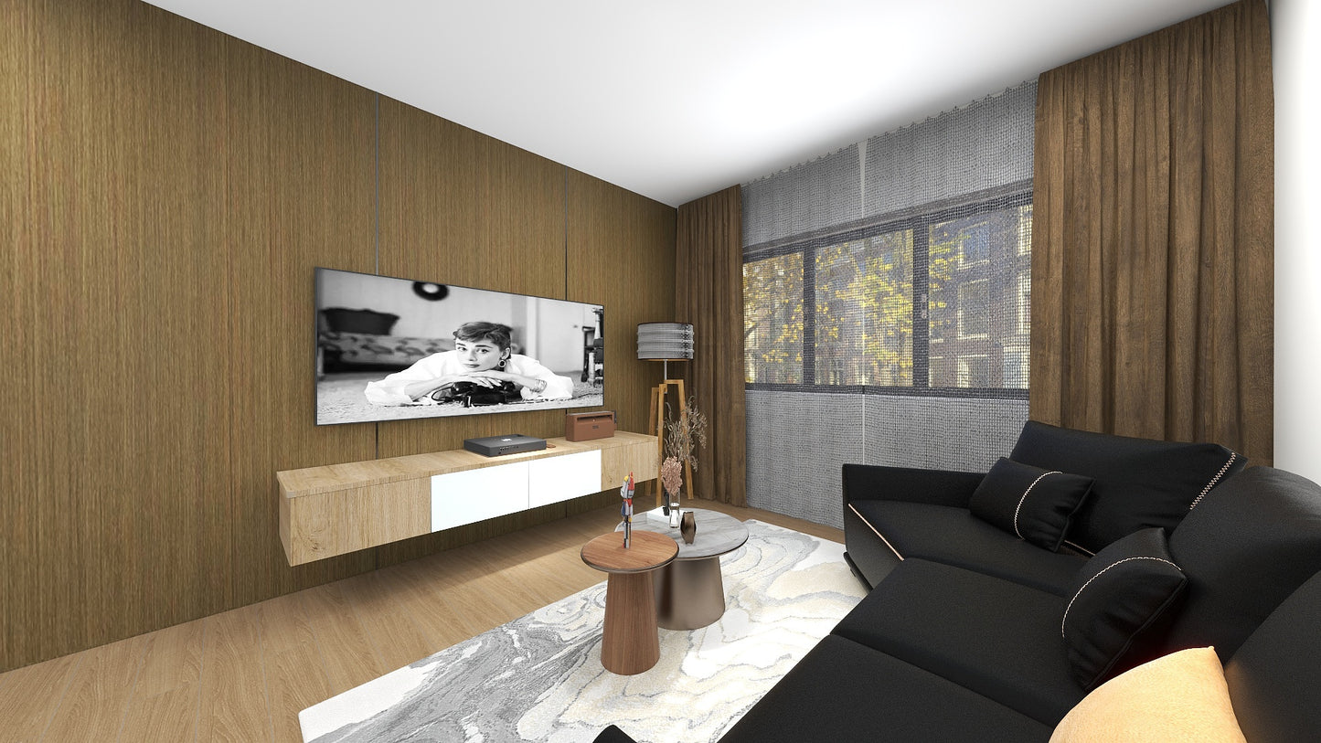 TW1020 Cherry | Waterproof TV Console Set