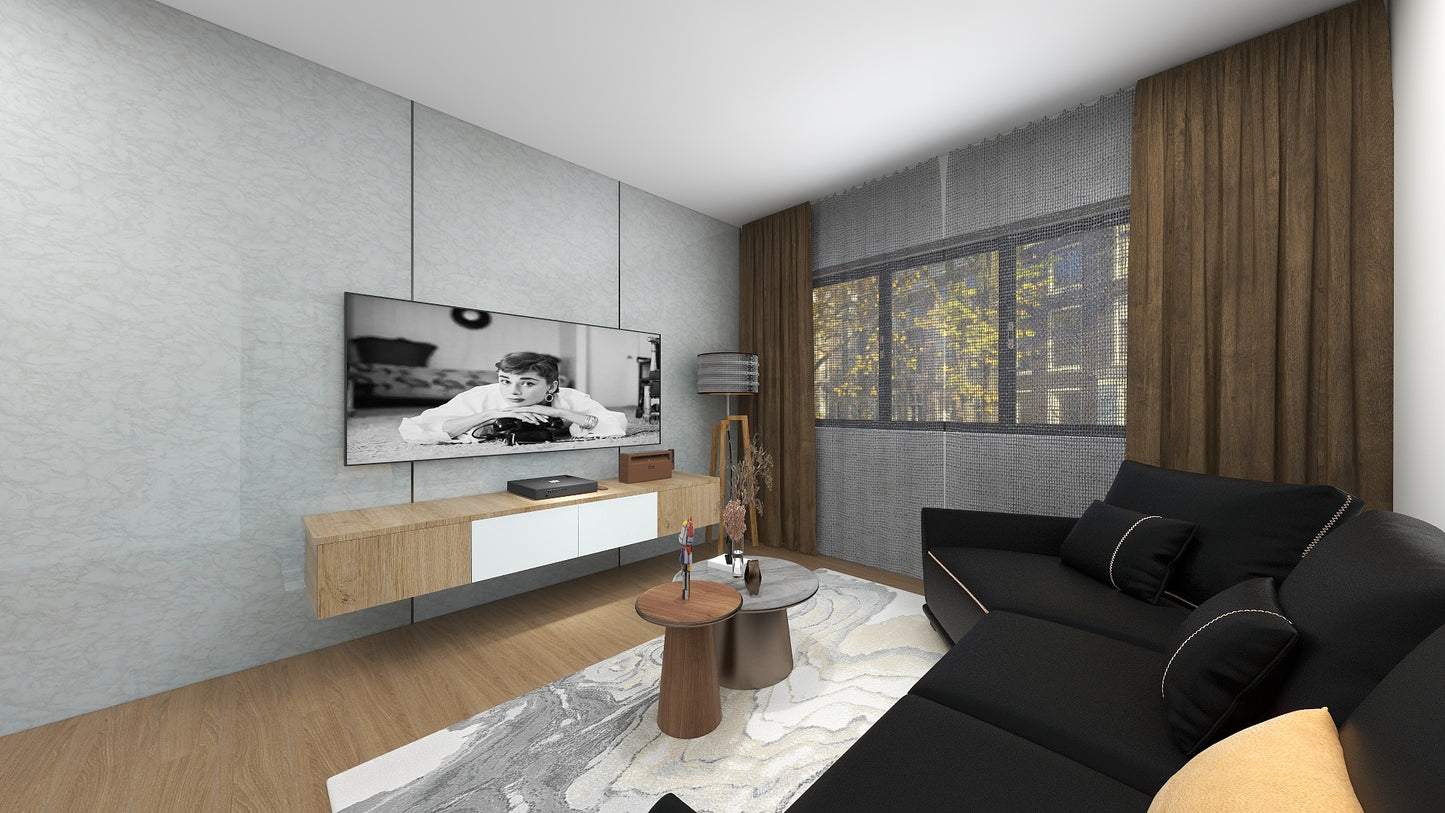 TW8120 White Peaks | Waterproof TV Console Set