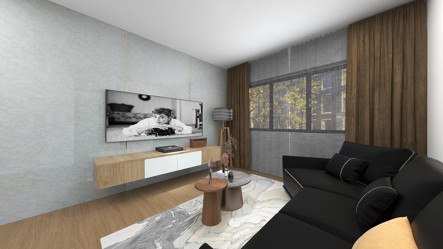 TW8120 White Peaks | Waterproof TV Console Set