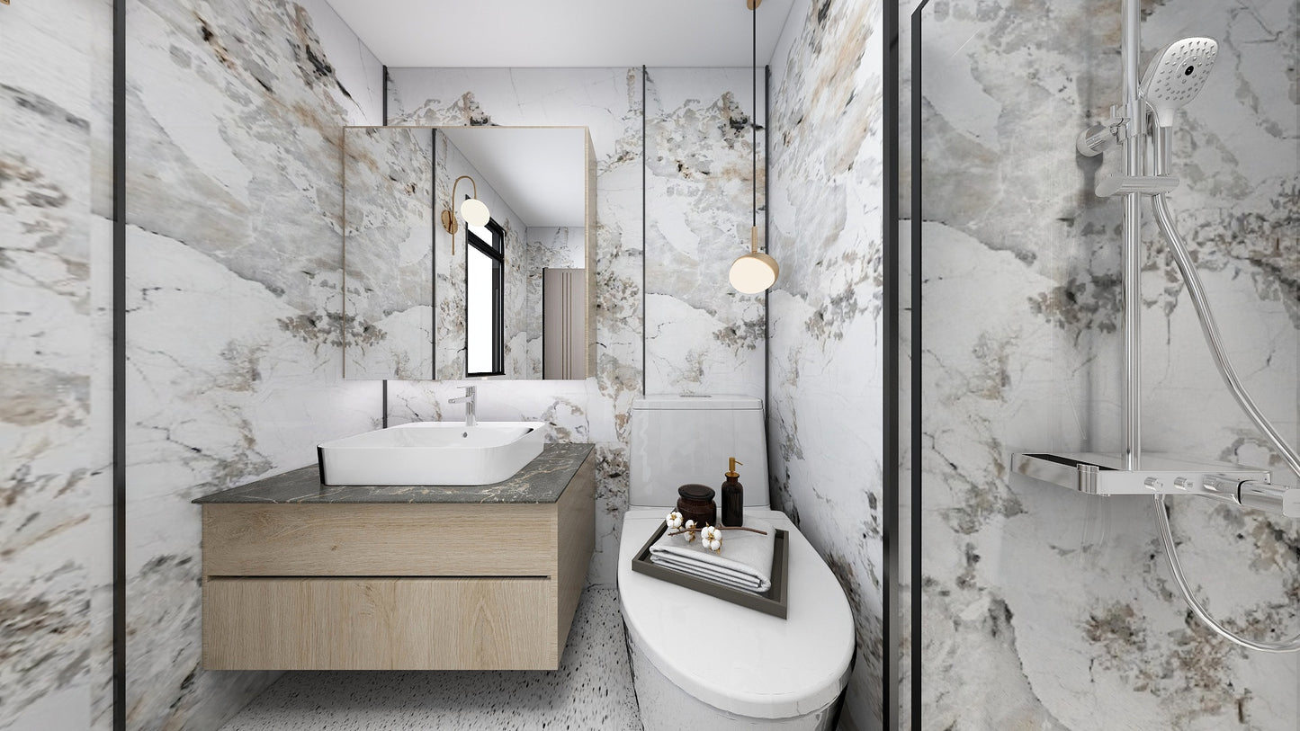 TW5010 Snowy Mountain | Waterproof Vanity Set