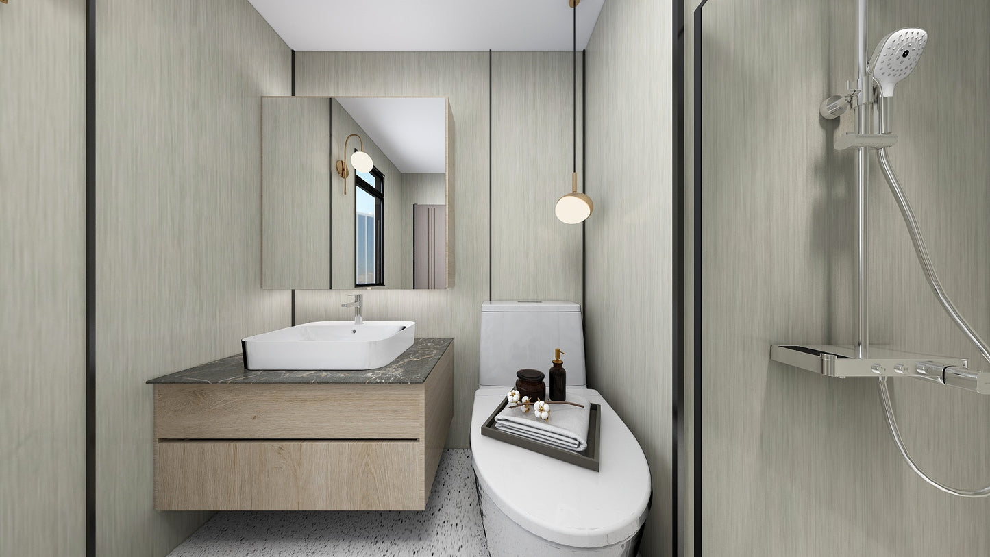 TW1060 White Oak | Waterproof Vanity Set