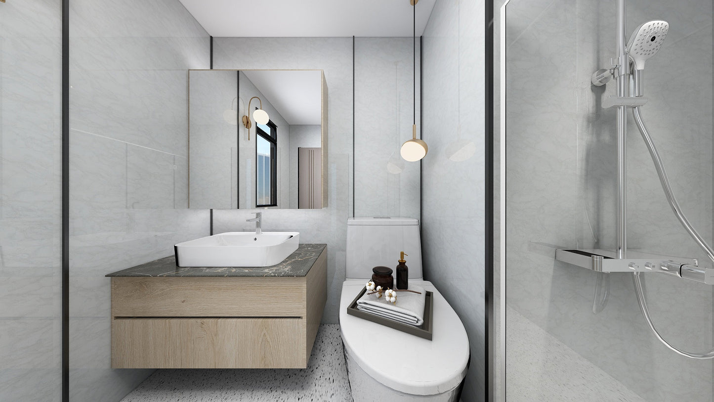 TW8120 White Peaks | Waterproof Vanity Set