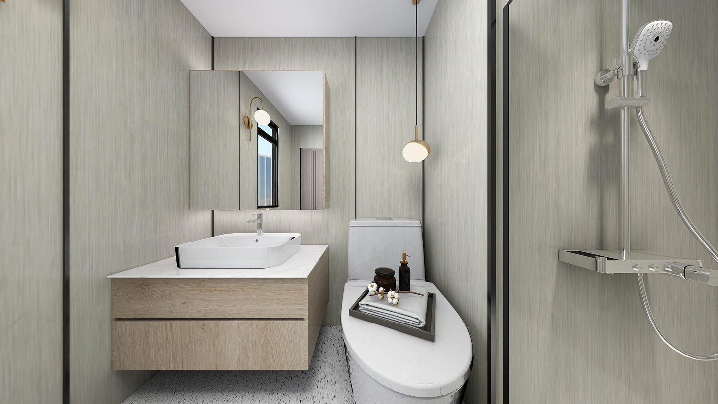 TW1060 White Oak | Waterproof Vanity Set