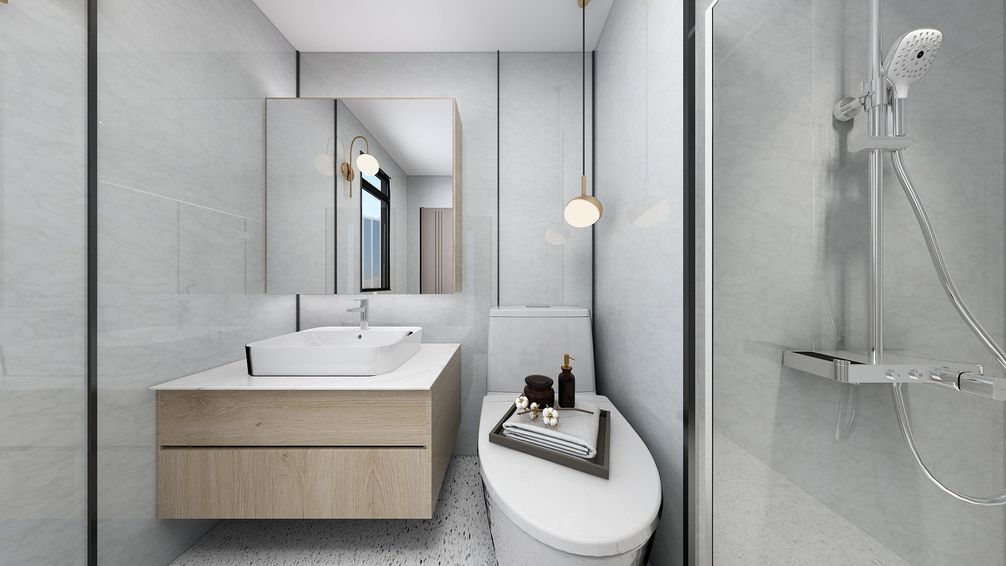 TW8120 White Peaks | Waterproof Vanity Set