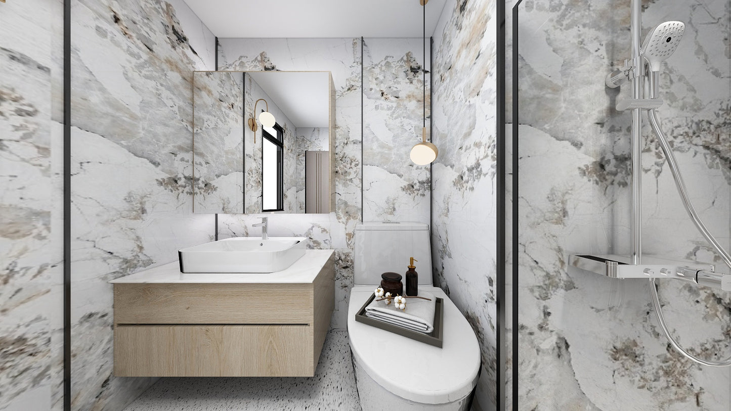 TW5010 Snowy Mountain | Waterproof Vanity Set