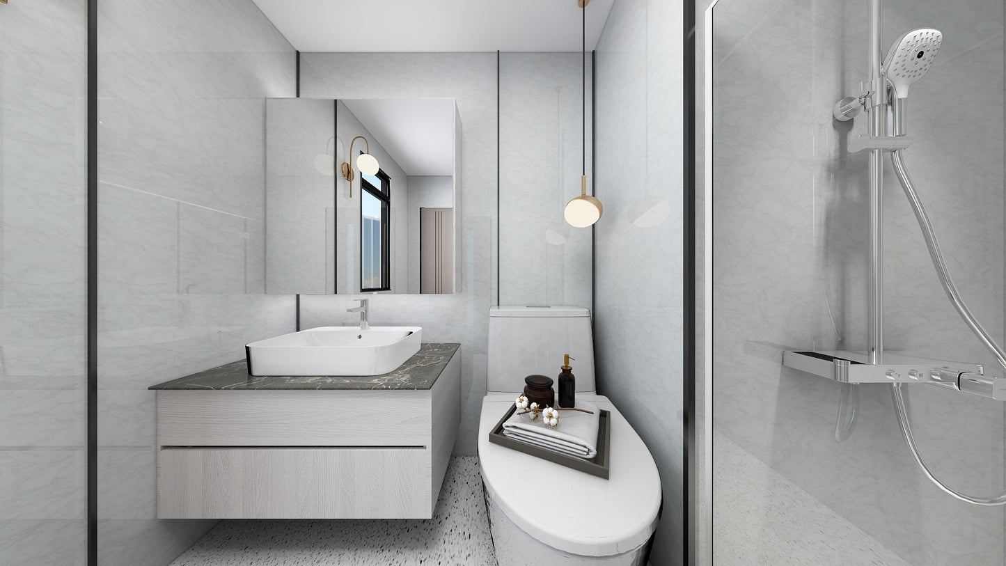 TW8120 White Peaks | Waterproof Vanity Set