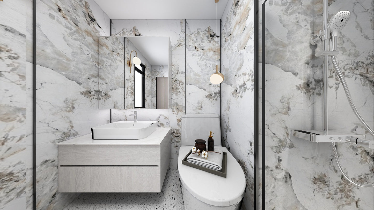 TW5010 Snowy Mountain | Waterproof Vanity Set