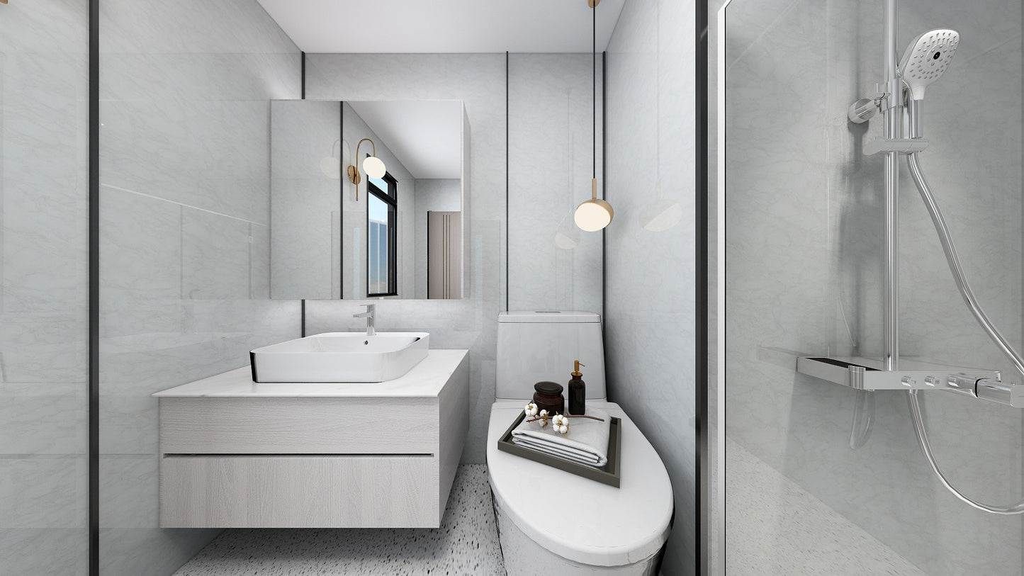 TW8120 White Peaks | Waterproof Vanity Set