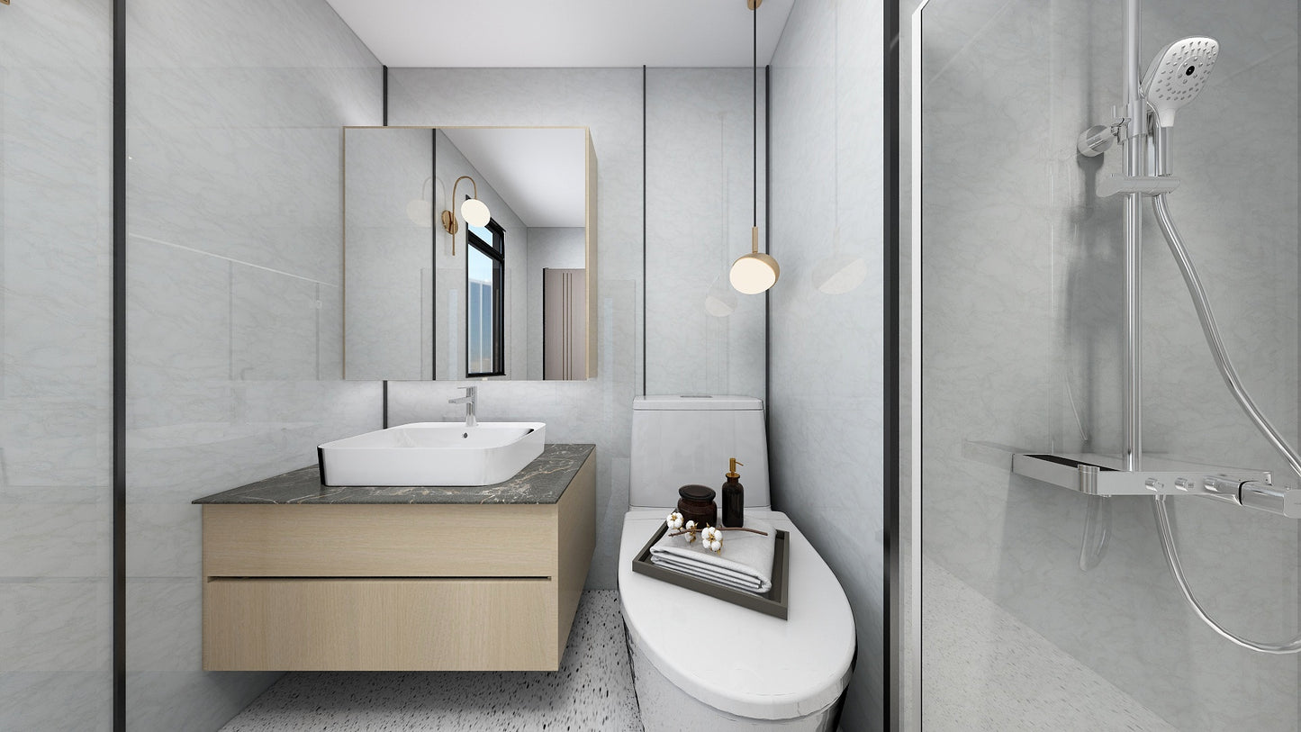 TW8120 White Peaks | Waterproof Vanity Set