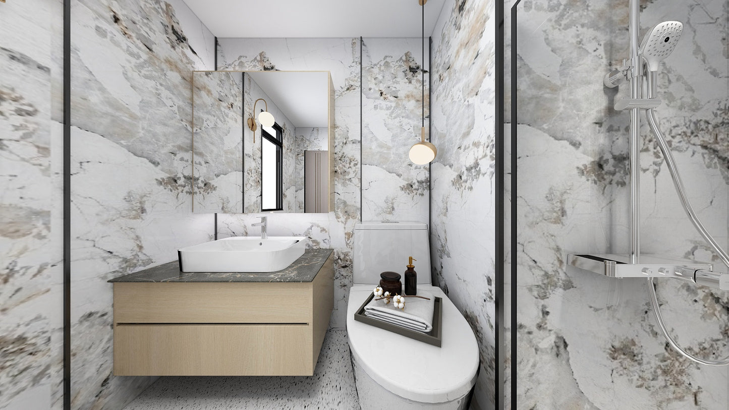 TW5010 Snowy Mountain | Waterproof Vanity Set