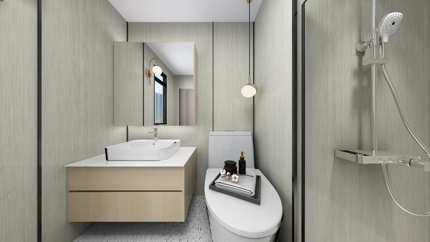 TW1060 White Oak | Waterproof Vanity Set