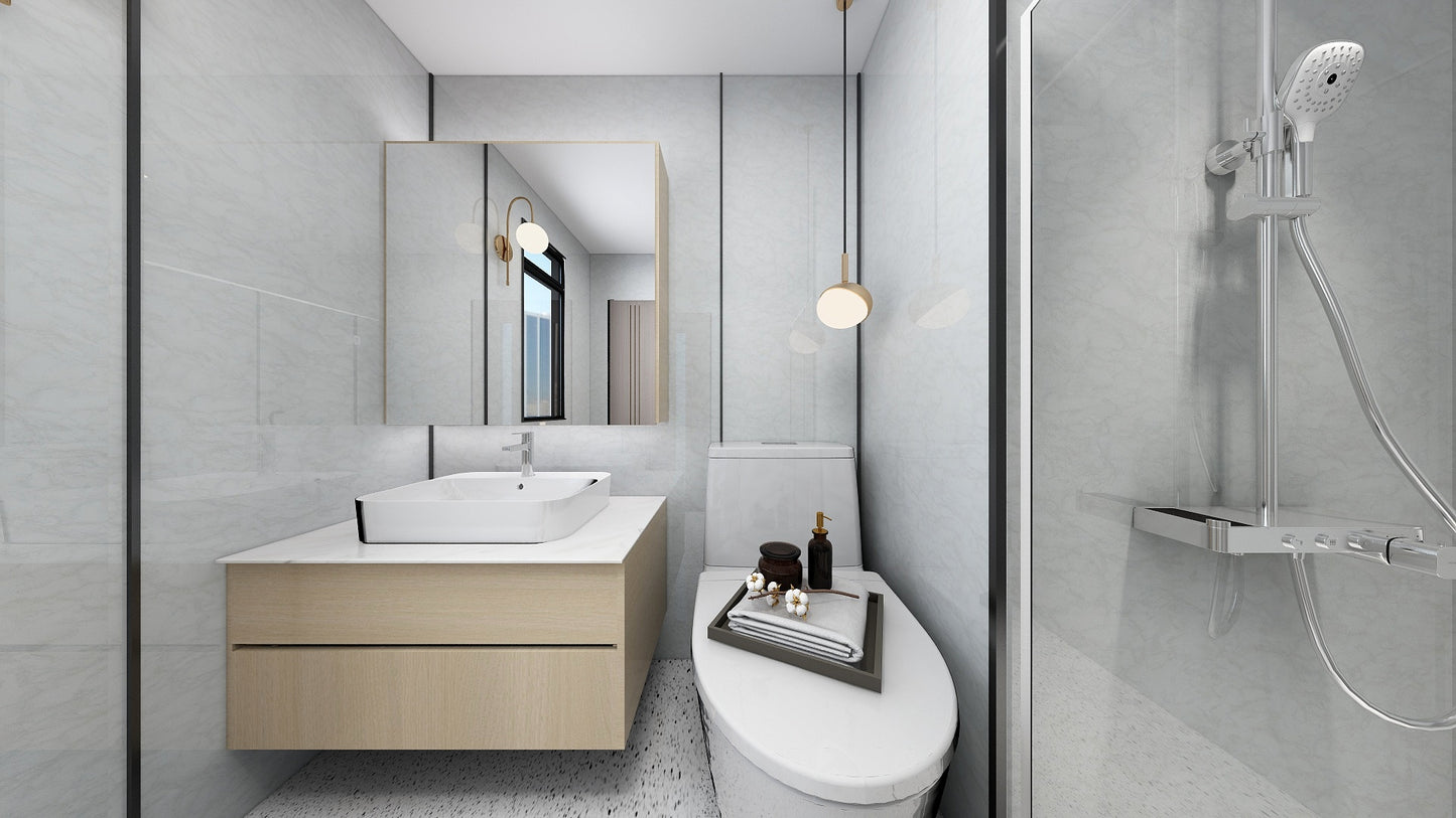 TW8120 White Peaks | Waterproof Vanity Set