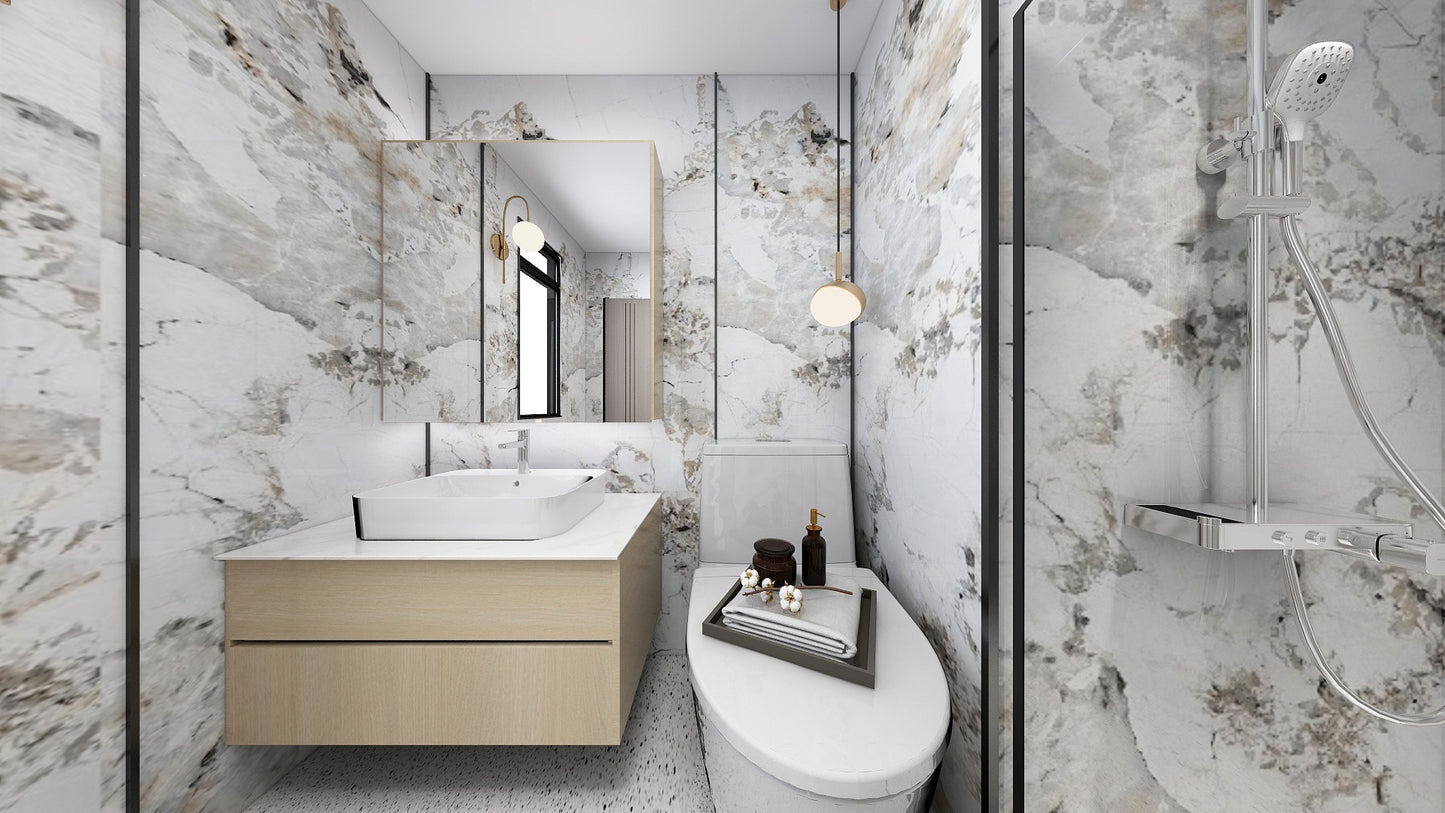 TW5010 Snowy Mountain | Waterproof Vanity Set