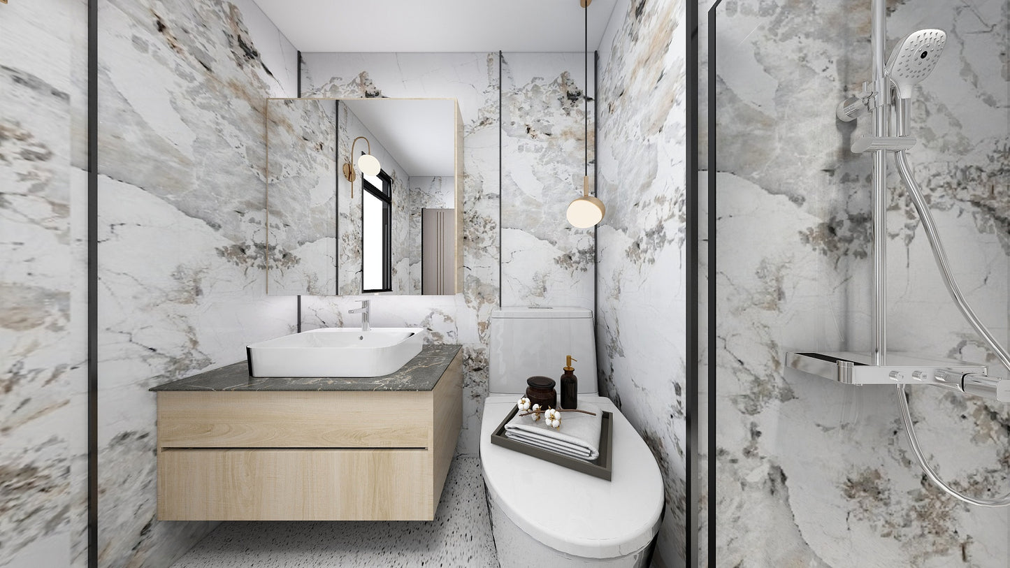TW5010 Snowy Mountain | Waterproof Vanity Set