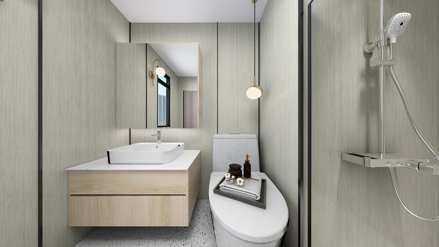 TW1060 White Oak | Waterproof Vanity Set