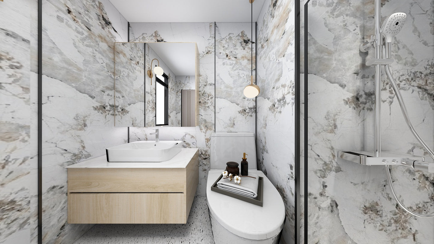 TW5010 Snowy Mountain | Waterproof Vanity Set