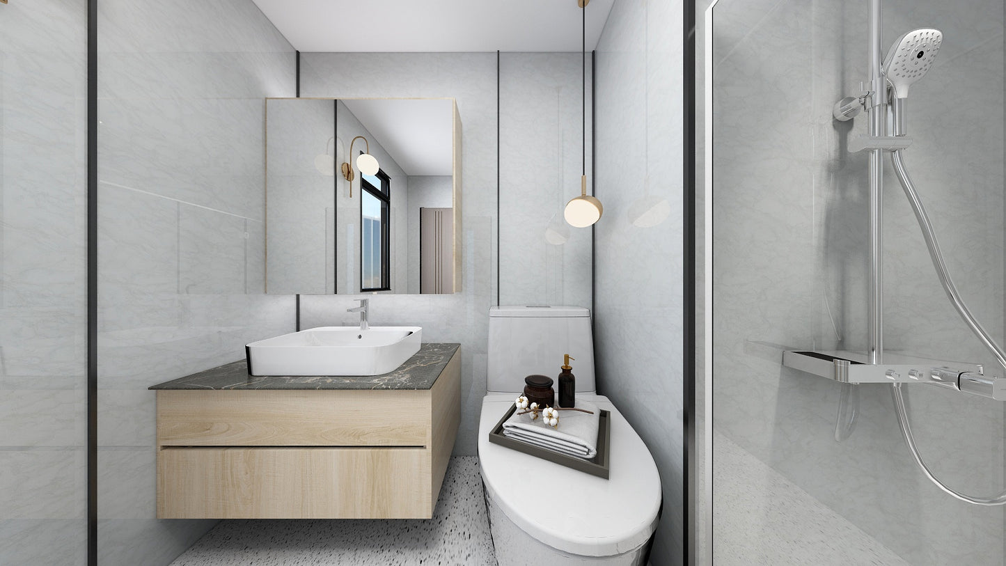 TW8120 White Peaks | Waterproof Vanity Set