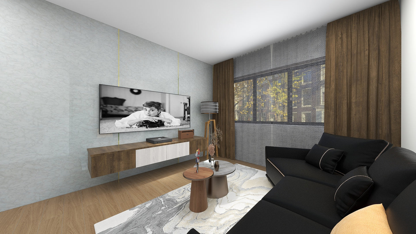 TW8120 White Peaks | Waterproof TV Console Set