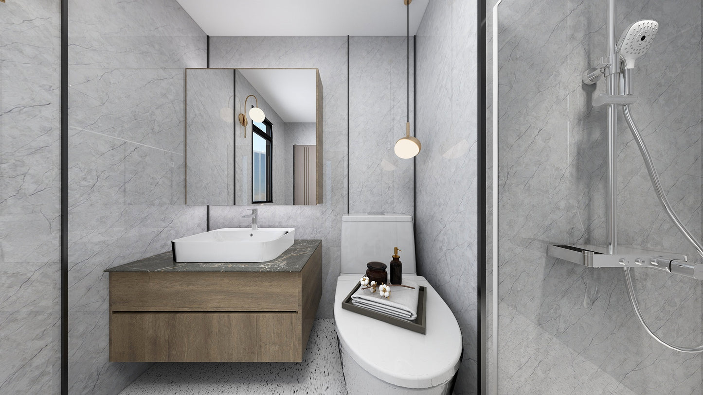 TW8110 Mount Grey | Waterproof Vanity Set