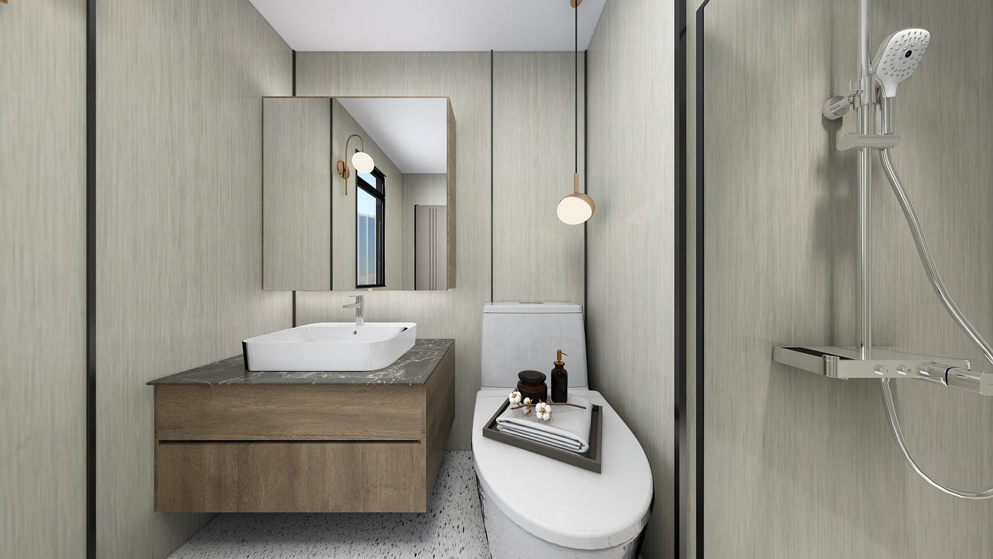 TW1060 White Oak | Waterproof Vanity Set