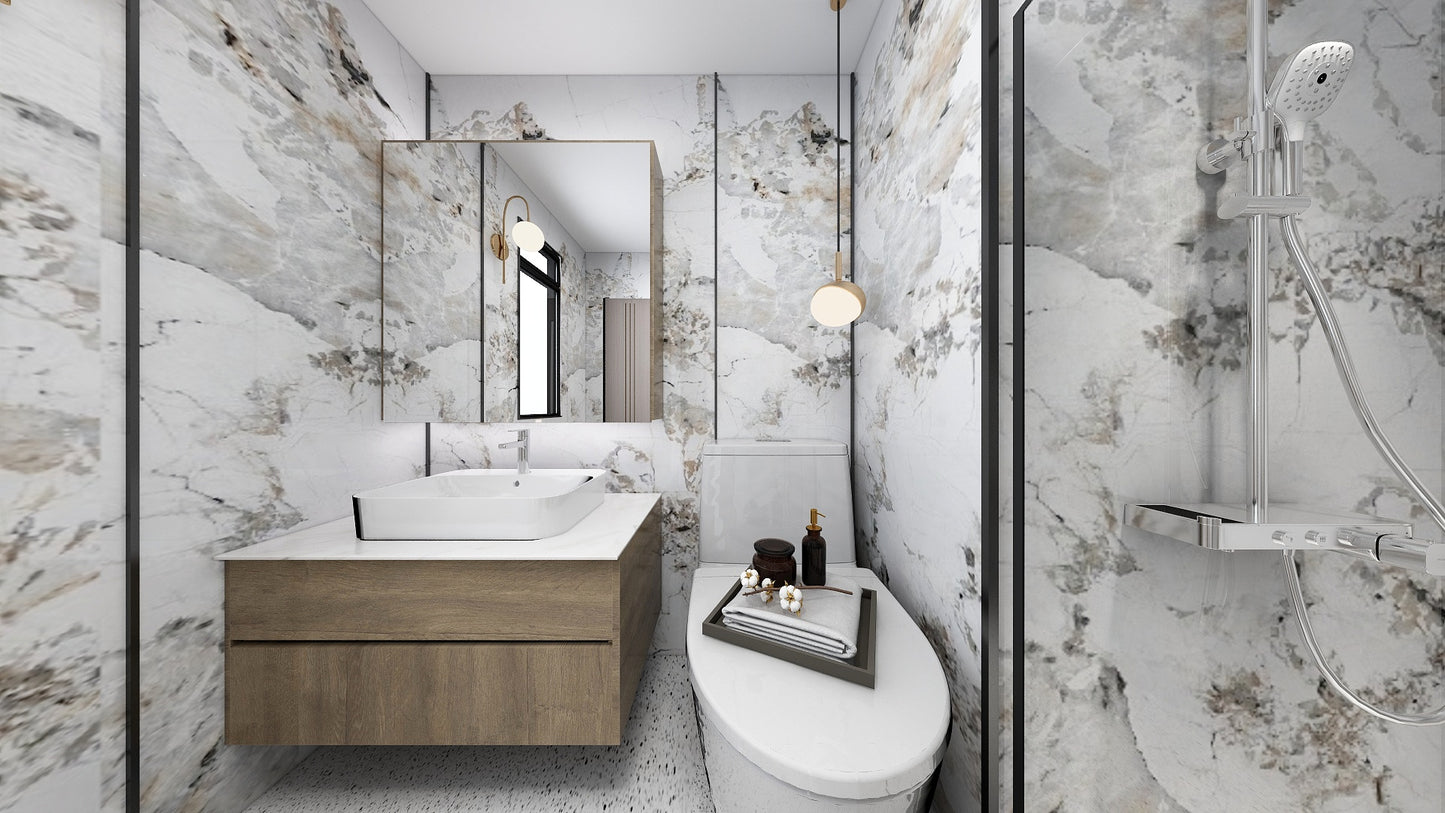 TW5010 Snowy Mountain | Waterproof Vanity Set