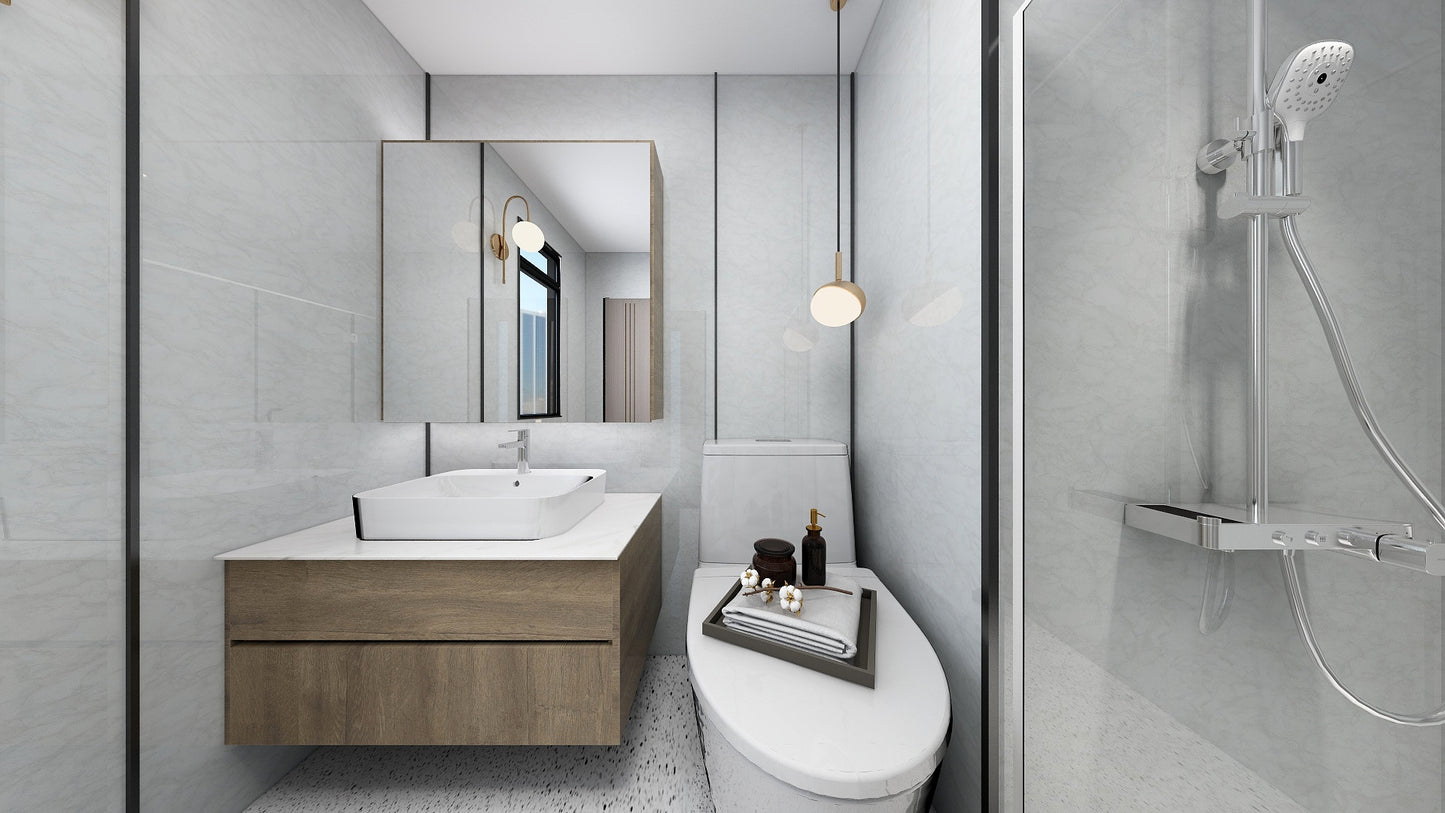 TW8120 White Peaks | Waterproof Vanity Set