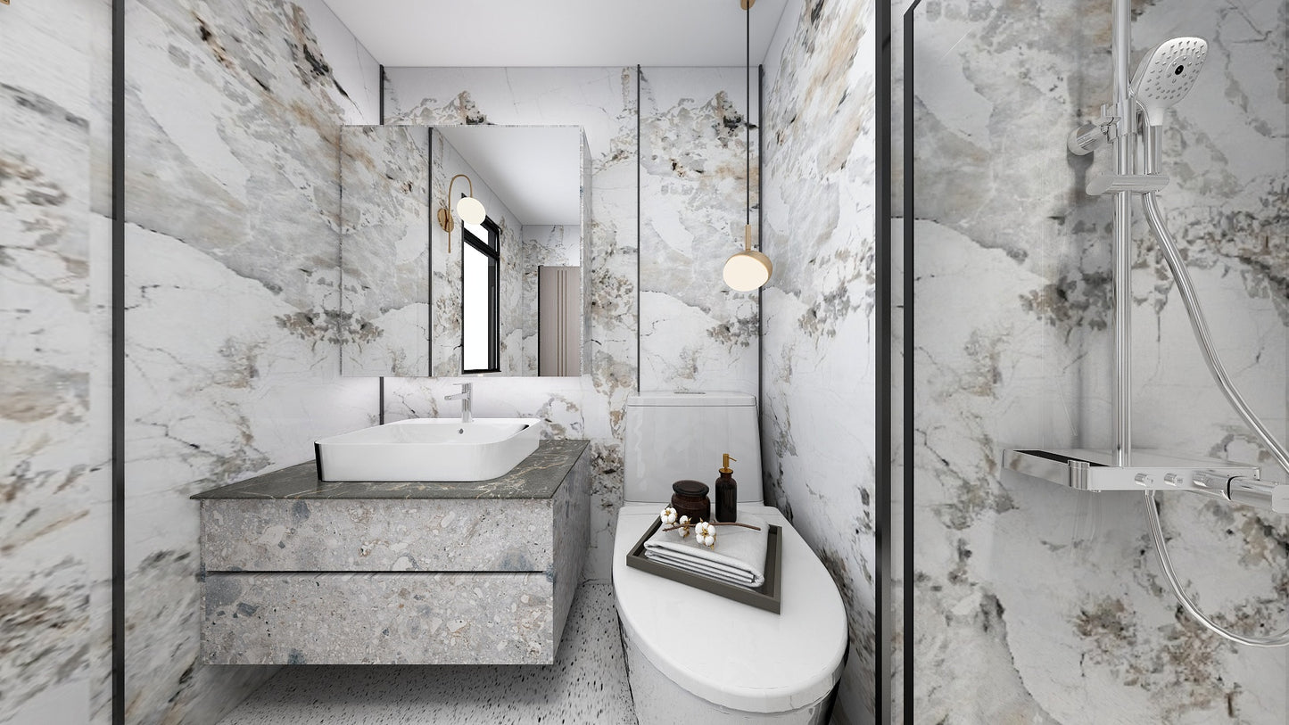 TW5010 Snowy Mountain | Waterproof Vanity Set
