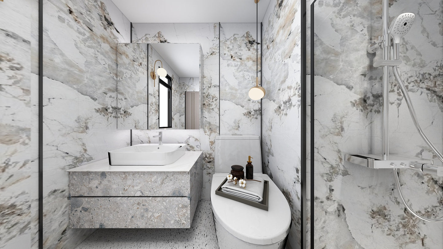 TW5010 Snowy Mountain | Waterproof Vanity Set