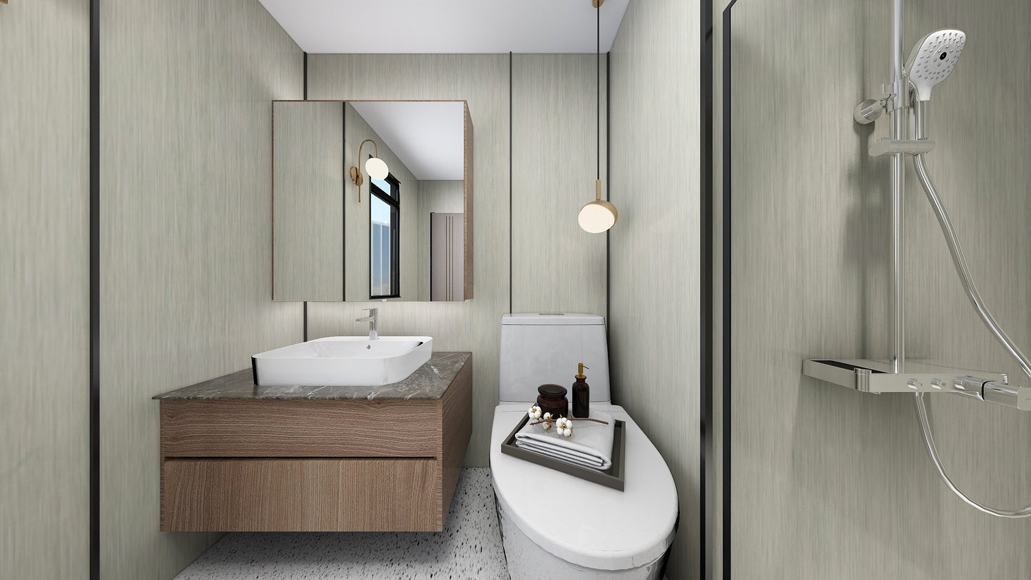 TW1060 White Oak | Waterproof Vanity Set