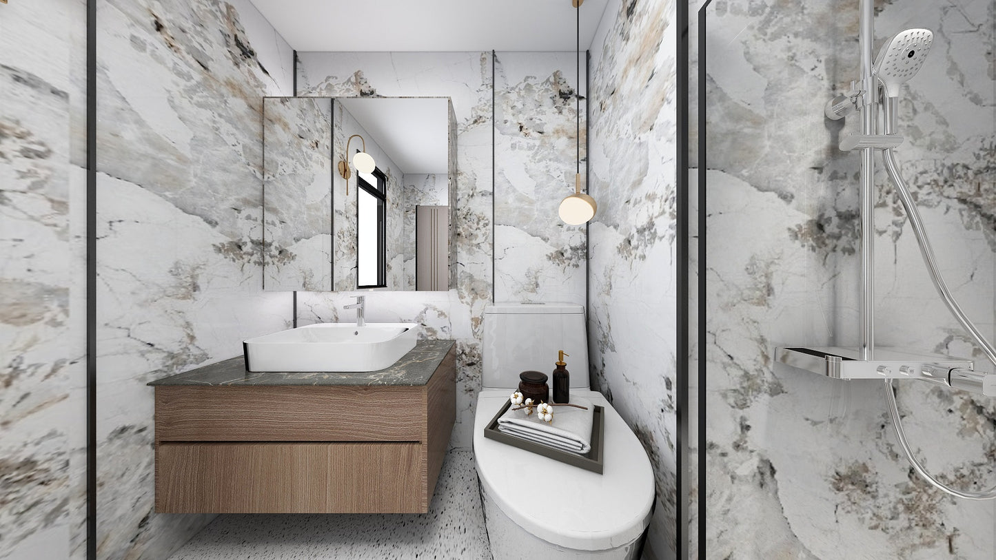 TW5010 Snowy Mountain | Waterproof Vanity Set