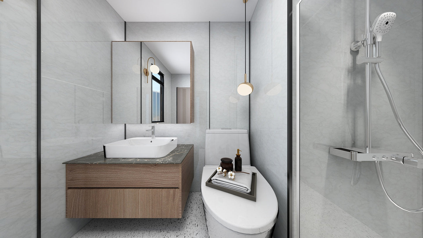 TW8120 White Peaks | Waterproof Vanity Set