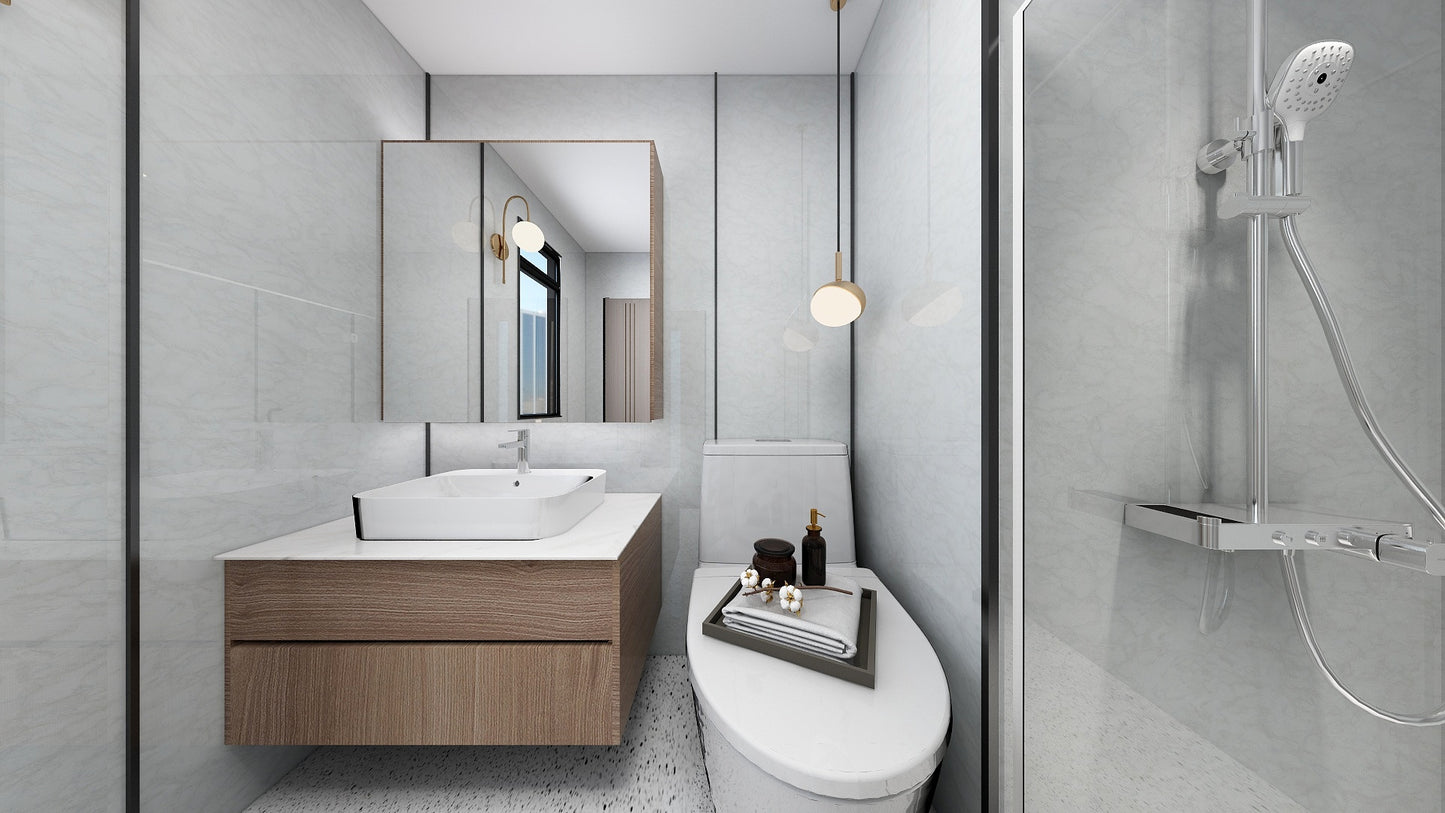 TW8120 White Peaks | Waterproof Vanity Set