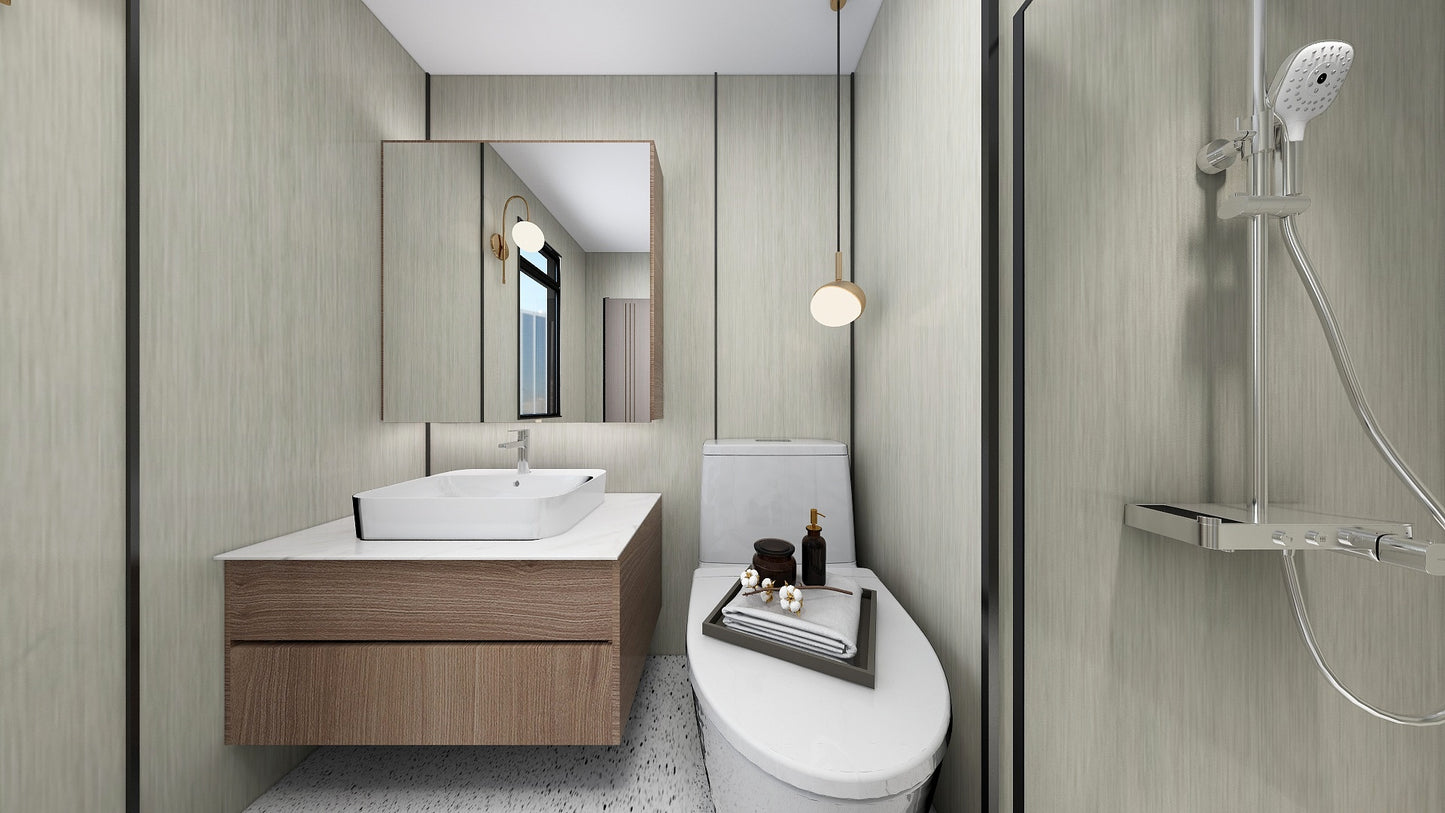 TW1060 White Oak | Waterproof Vanity Set