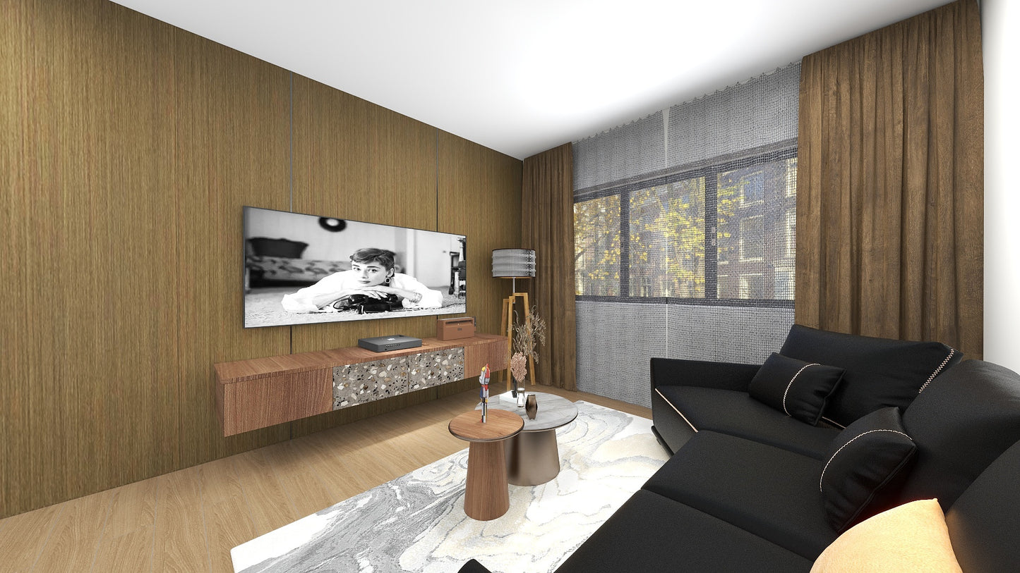 TW1020 Cherry | Waterproof TV Console Set