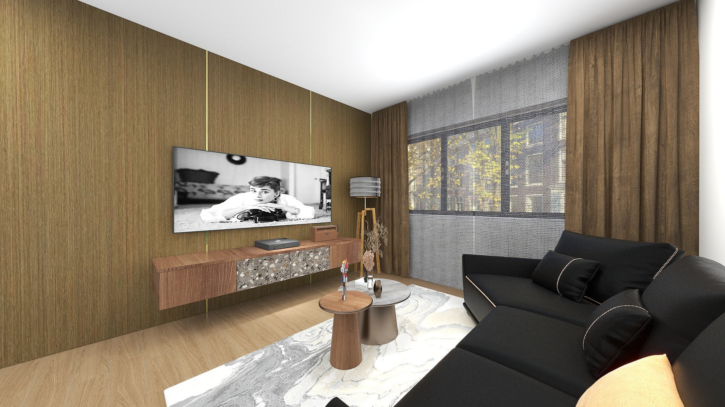 TW1020 Cherry | Waterproof TV Console Set