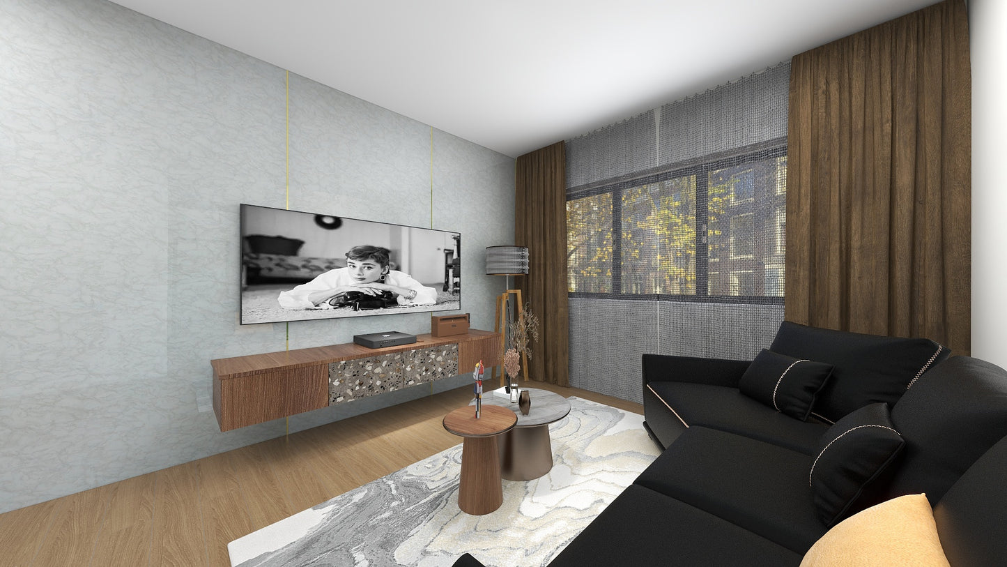 TW8120 White Peaks | Waterproof TV Console Set