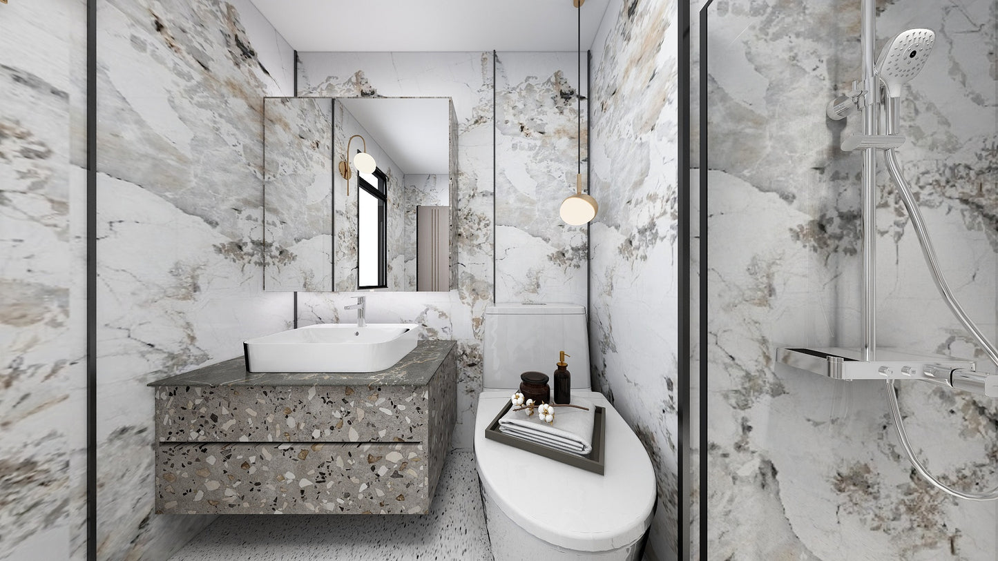 TW5010 Snowy Mountain | Waterproof Vanity Set