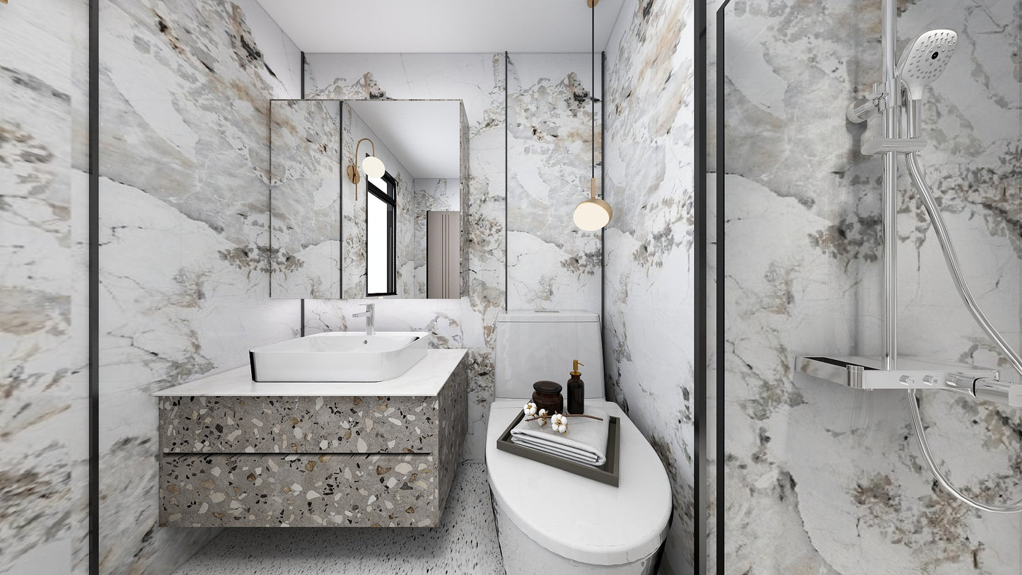 TW5010 Snowy Mountain | Waterproof Vanity Set