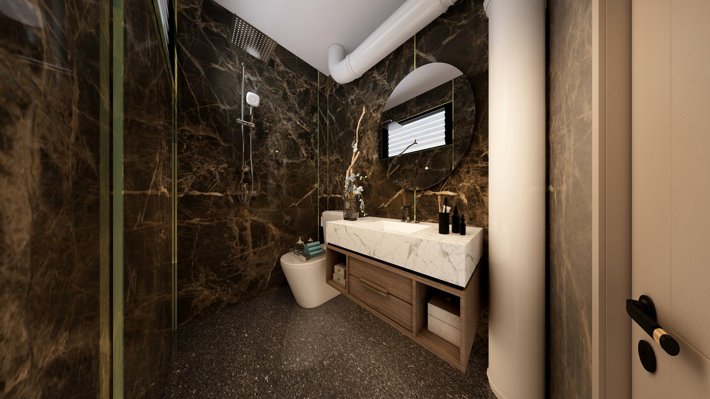 TW5040 Emperador | Resale HDB Bathroom Makeover