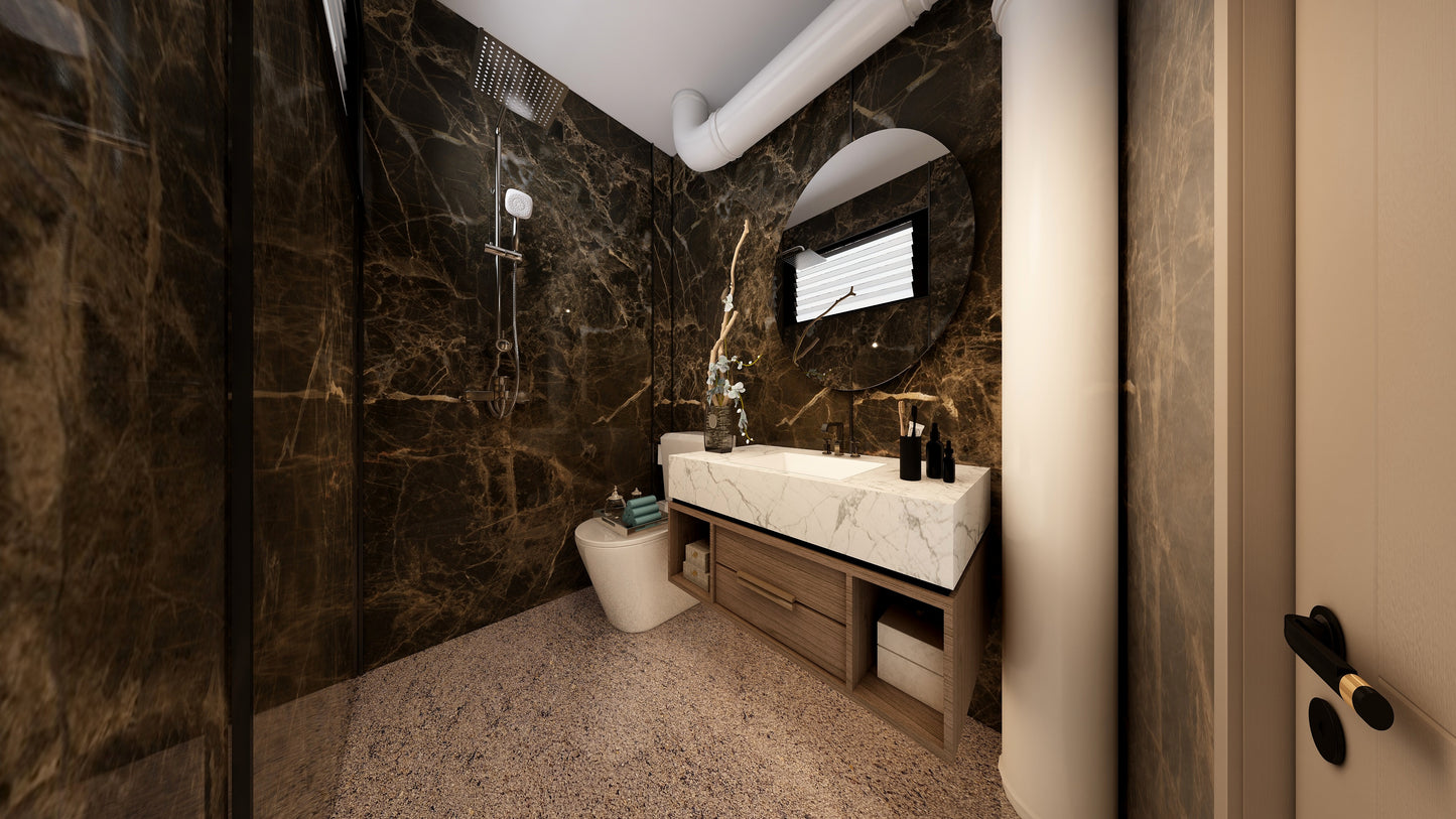 TW5040 Emperador | Resale HDB Bathroom Makeover