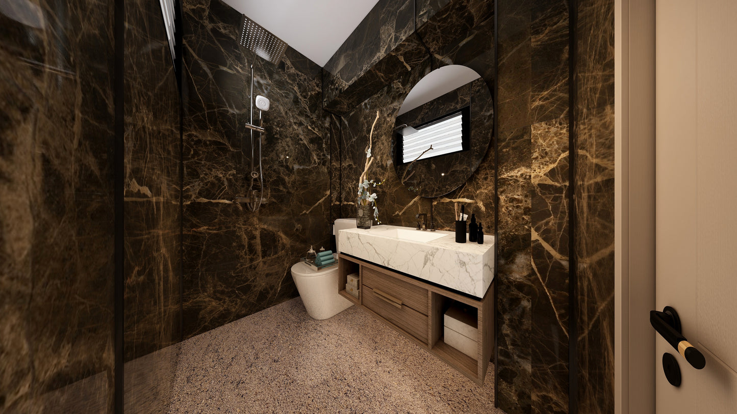 TW5040 Emperador | Resale HDB Bathroom Makeover
