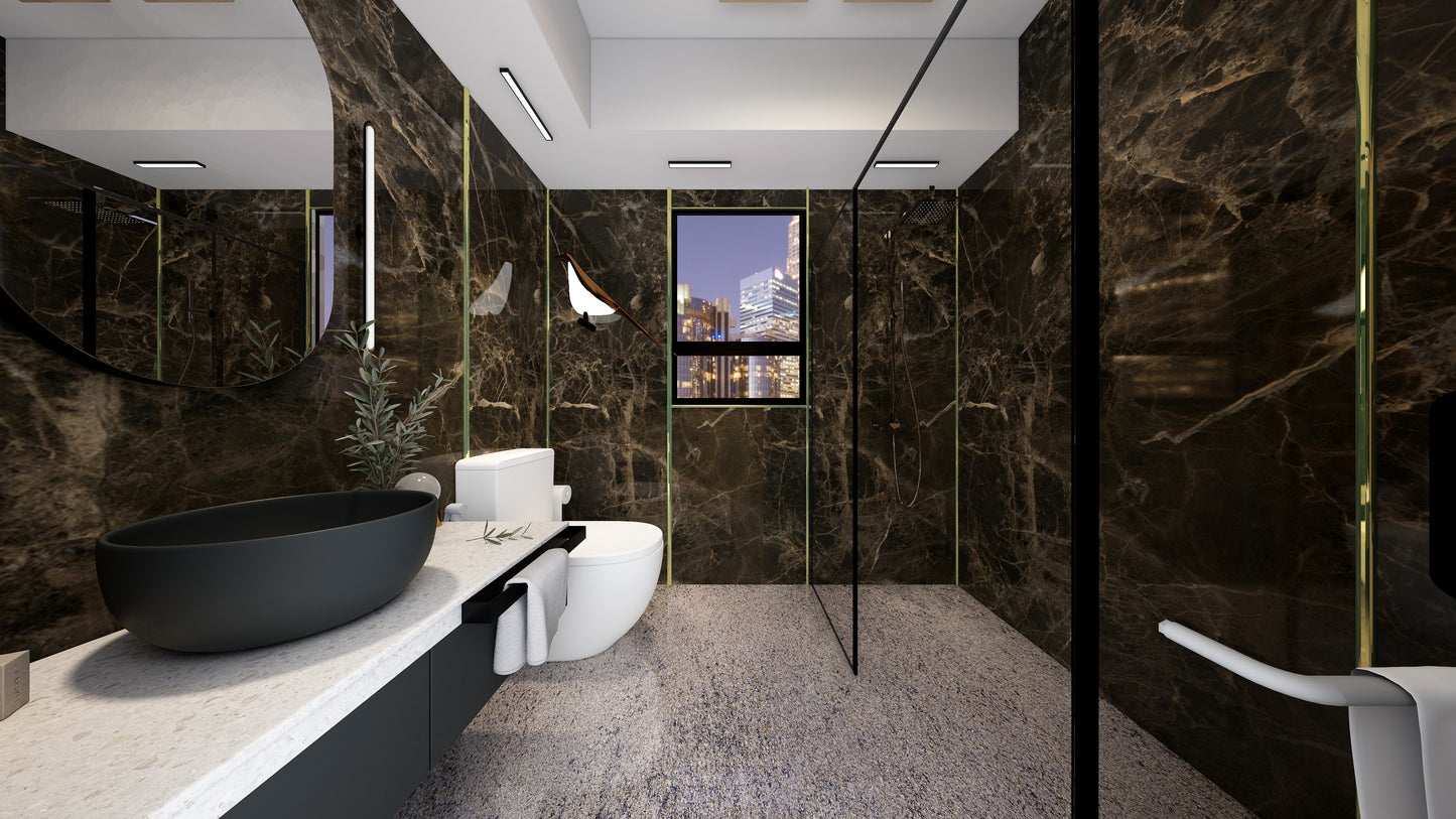 TW5040 Emperador | HDB BTO Bathroom Makeover