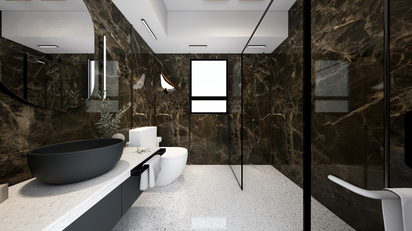 TW5040 Emperador | HDB BTO Bathroom Makeover