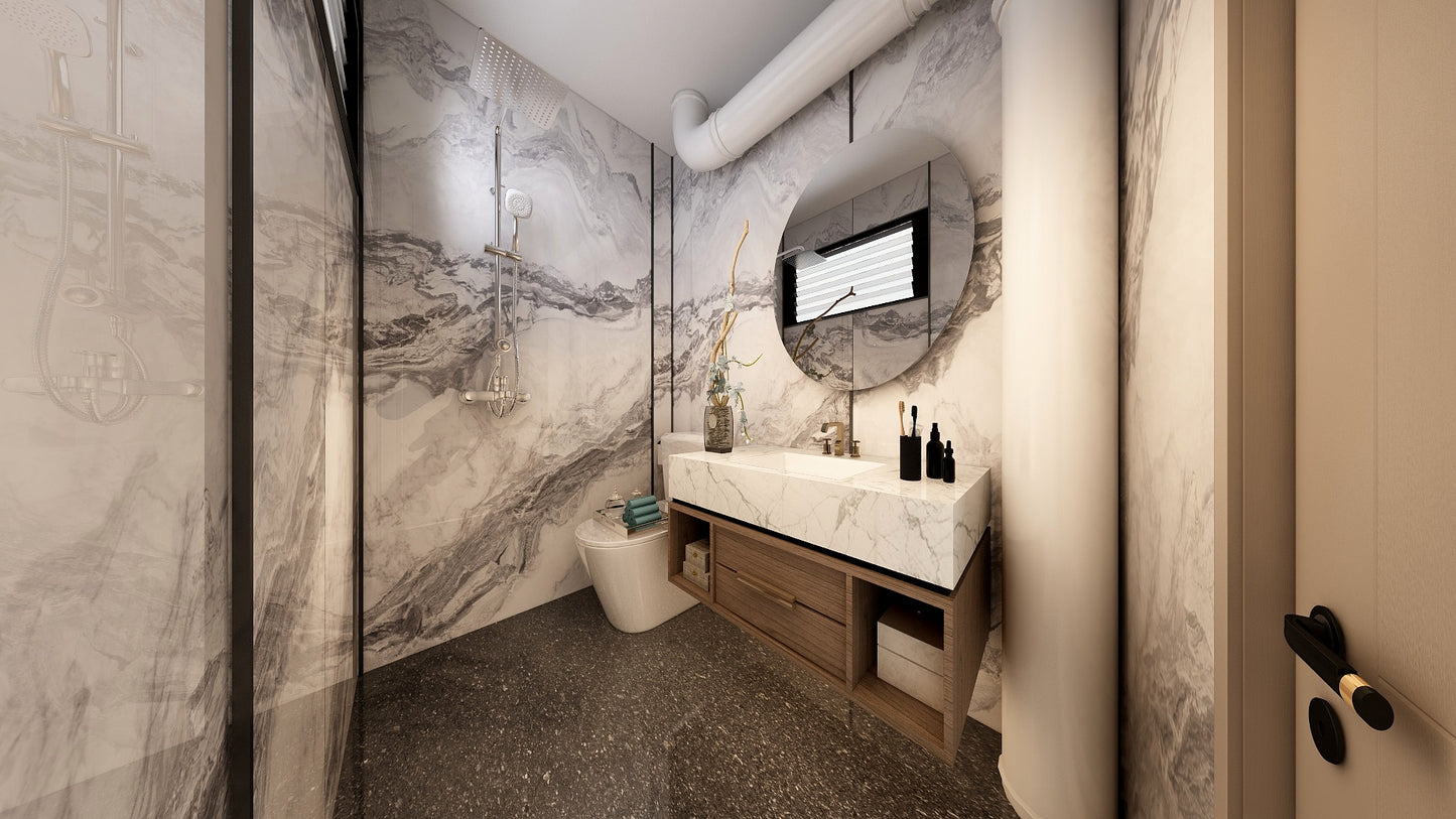 TW5060 Glacier | Resale HDB Bathroom Makeover