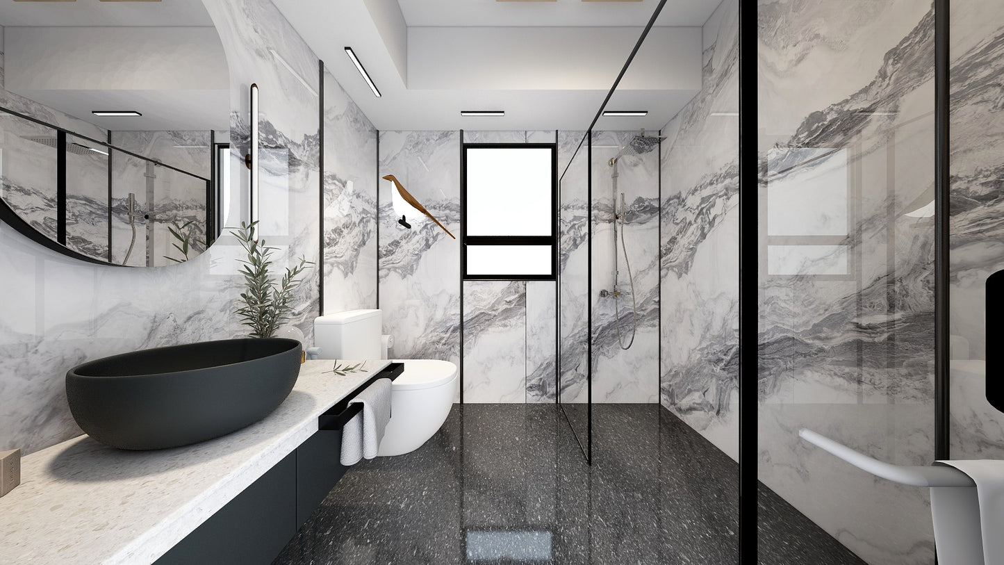 TW5060 Glacier | HDB BTO Bathroom Makeover